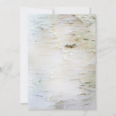 Birch Tree Herz Rustikale Hochzeit im Herbst Einladung (Rückseite)