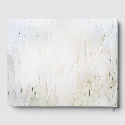 Birch Tree Herz Rustikales Land Gästebuch (Rückseite)