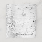Birch Tree Hochzeit Stehende Escort oder Platzkart Platzkarte (Außenseite Aufgefaltet)