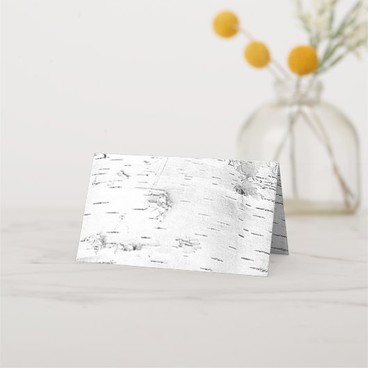 Birch Tree Hochzeit Stehende Escort oder Platzkart Platzkarte (Rückseite)