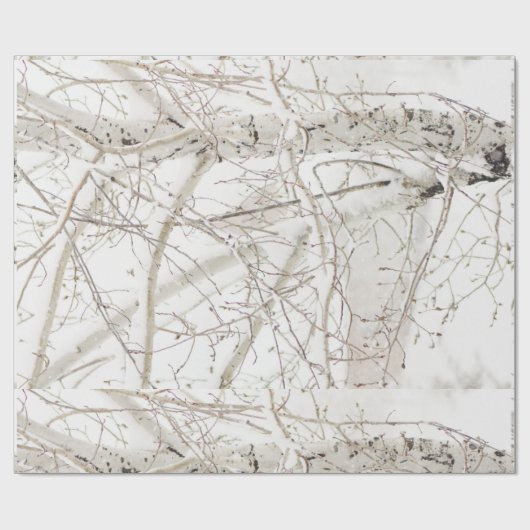 Birch Tree in Winter Geschenkpapier (Flach)