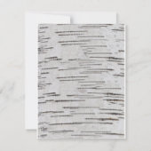 Birch Tree Initials Herz Rustikale Hochzeit Einladung (Rückseite)