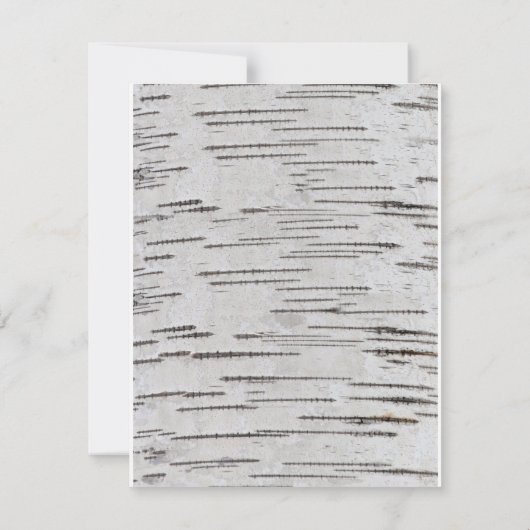 Birch Tree Initials Herz Rustikale Hochzeit Einladung (Rückseite)