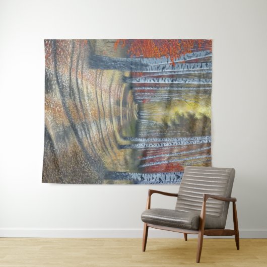Birch Tree Lane Wandteppich (Beispiel (Horizontal))