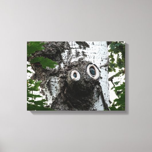 Birch Tree Magic Face Fotografie Canvas Print Leinwanddruck (Vorderseite)