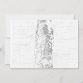 Birch Tree mit Carved Heart Inititials Einladung (Rückseite)