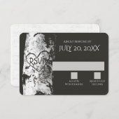 Birch Tree mit Carved Heart UAWG RSVP Karte (Vorne/Hinten)