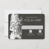 Birch Tree mit Carved Heart UAWG RSVP Karte (Vorderseite)