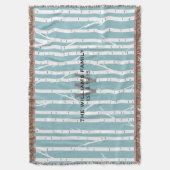 Birch Tree Mit Monogramm Throw Blanket Decke (Vorderseite Vertikal)