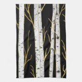 Birch Tree Modern Forest Nature Geschirrtuch (Vertikal)