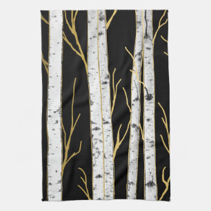 Birch Tree Modern Forest Nature Geschirrtuch
