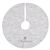 Birch Tree Natural Christmas NAME Outdoor Holiday Leinenimitat Weihnachtsbaumdecke (Vorderseite)