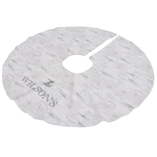 Birch Tree Natural Christmas NAME Outdoor Holiday Leinenimitat Weihnachtsbaumdecke (Schrägansicht)