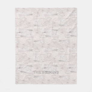 Birch Tree Natural NAME Outdoor Nuetrals Gray Fleecedecke