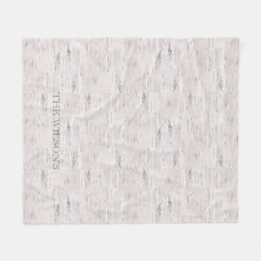 Birch Tree Natural NAME Outdoor Nuetrals Gray Fleecedecke (Vorderseite (Horizontal))