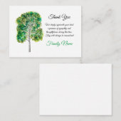 Birch Tree Nature After Funeral Danke Karten (Vorne/Hinten)