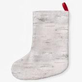 Birch Tree Natürlicher WeihnachtsNAME Rustikaler U Kleiner Weihnachtsstrumpf (Rückseite)