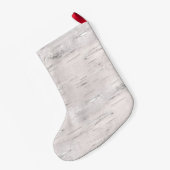 Birch Tree Natürlicher WeihnachtsNAME Rustikaler U Kleiner Weihnachtsstrumpf (Rückseite (Hängend))