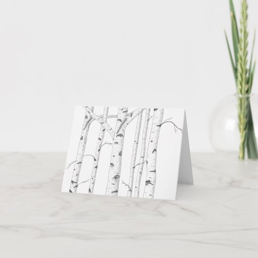 Birch Tree Note Card NZB4 (Vorderseite)