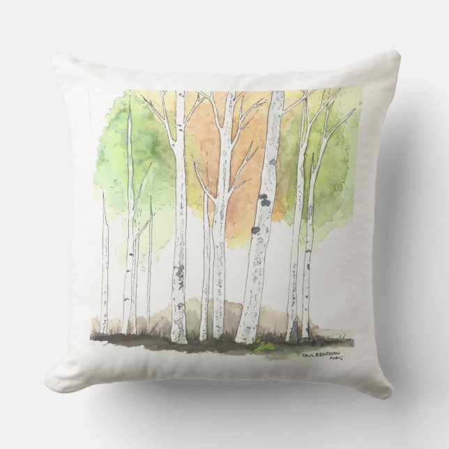 birch tree pillow kissen (Vorderseite)