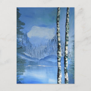 Birch Tree Postcard Postkarte