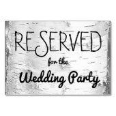 Birch Tree Reserviert Hochzeitszeichen Tischnummer (Vorderseite)