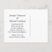 Birch Tree Rett Date Brie Groom Heart Monogram Ankündigungspostkarte (Rückseite)