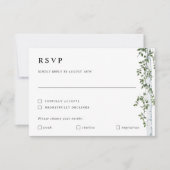 Birch Tree RSVP Card mit Präferenzhochzeit (Vorderseite)