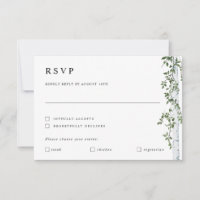 Birch Tree RSVP Card mit Präferenzhochzeit