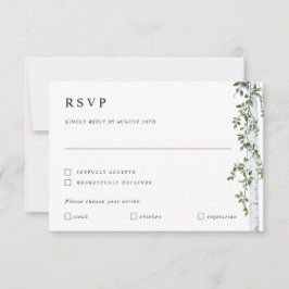 Birch Tree RSVP Card mit Präferenzhochzeit