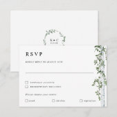 Birch Tree RSVP Card mit Präferenzhochzeit Karte (Vorne/Hinten)