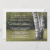 Birch Tree Rustic Bridal Dusche Einladungen (Vorderseite)