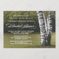 Birch Tree Rustic Bridal Dusche Einladungen