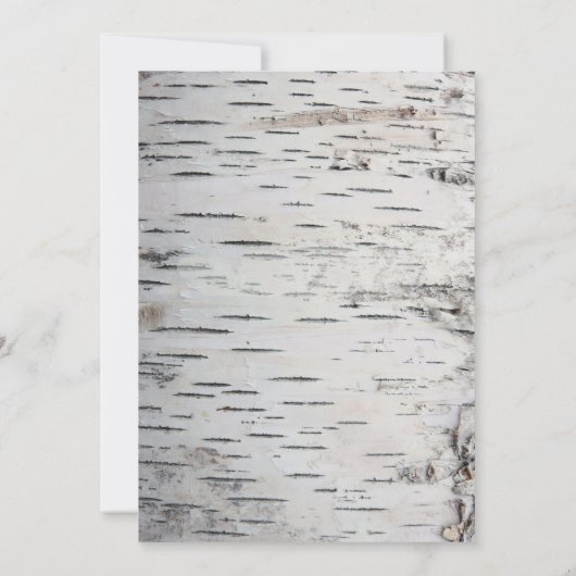 Birch Tree Rustic Calla Lily Wedding Einladungen (Rückseite)