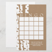 Birch Tree Rustic Dusche Bingo Card (Vorne/Hinten)