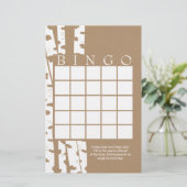 Birch Tree Rustic Dusche Bingo Card (Stehend Vorderseite)