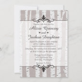Birch Tree Rustic Nature Custom Wedding Einladung (Vorderseite)