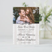 Birch Tree Rustic Nature Hochzeit retten das Datum Save The Date (Stehend Vorderseite)
