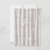 Birch Tree Rustic Nature Hochzeit retten das Datum Save The Date (Rückseite)