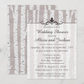 Birch Tree Rustic Nature Polterabend Einladung (Vorne/Hinten)