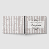 Birch Tree Rustic Nature Wedding Personalisiert Gästebuch (Voll)