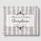 Birch Tree Rustic Nature Wedding Personalisiert Gästebuch (Vorderseite)