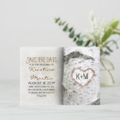 Birch Tree Rustic speichern die Datumskarten Save The Date (Stehend Vorderseite)