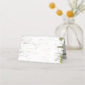 Birch Tree Rustic Wedding Platzkarte (Vorderseite)