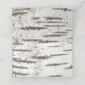 Birch Tree Rustic Wedding Platzkarte (Innenseite Aufgefaltet)