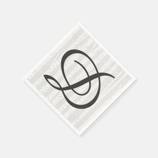 Birch Tree Rustic Wood Nature Wedding Monogram Serviette (Ecke)