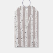 Birch Tree Rustic Wood Nature Wedding Vielen Dank Geschenkanhänger (Rückseite)
