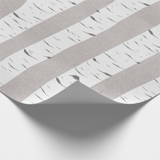 Birch Tree Rustic Woodland Geschenkpapier (Ecke)