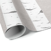 Birch Tree Rustic Woodland Geschenkpapier (Rolleneckpunkt)