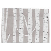 Birch Tree Rustic Woodland Große Geschenktüte (Rückseite)